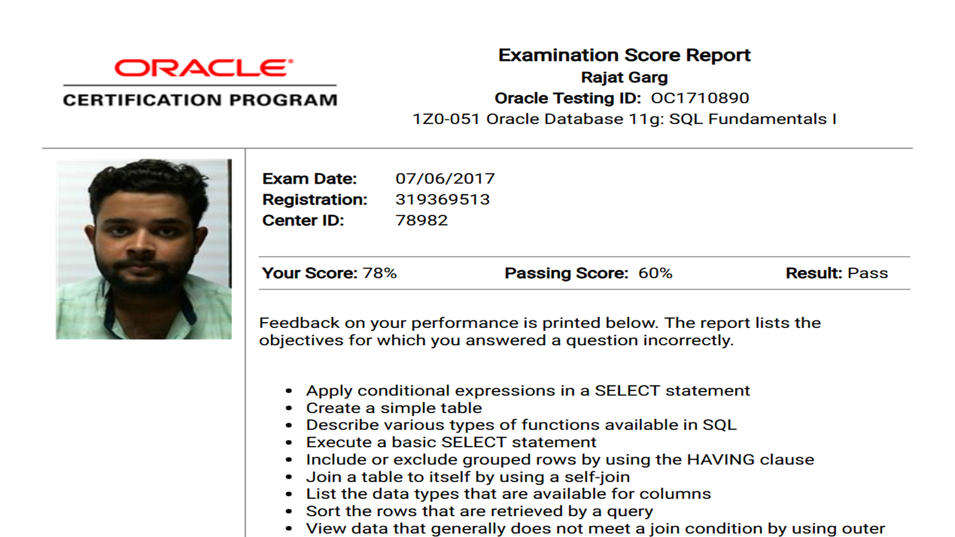 sql certification
